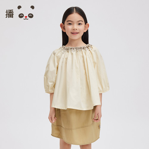 broadcute童装法式女童衬衫