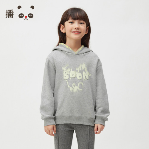 连帽长袖字母装饰