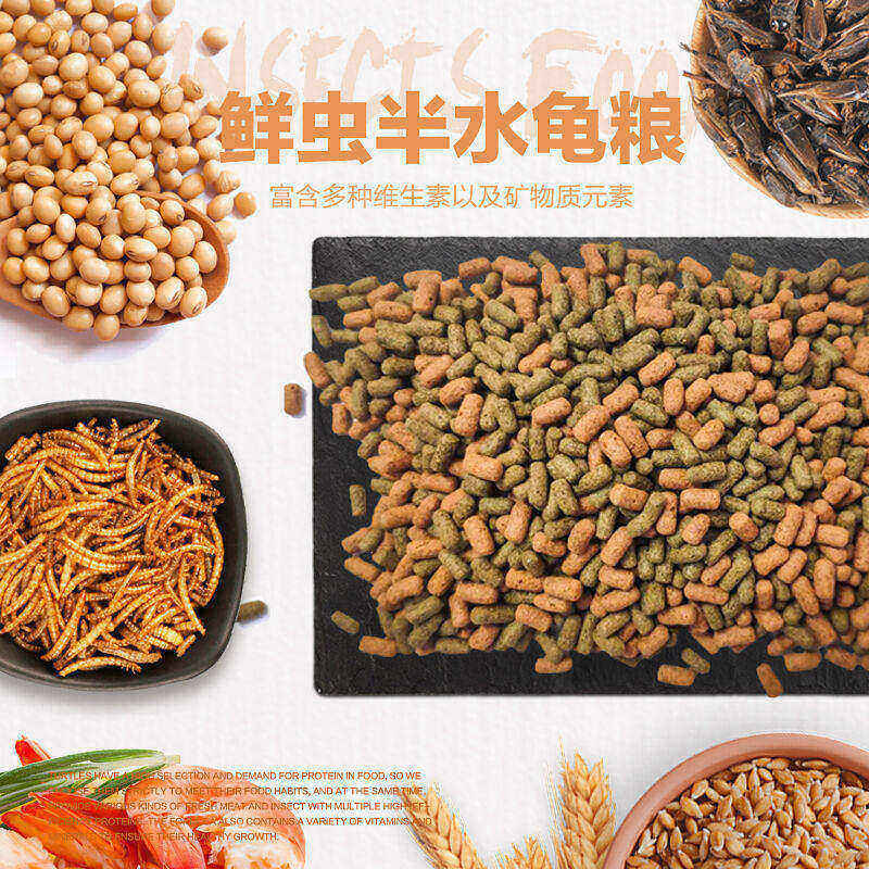 macfn鲜虫半水龟粮黄缘闭壳龟虫肉虾肉高蛋白