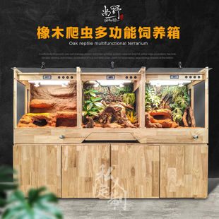 乌龟别墅一拉排水蜥蜴爬宠景观缸玩具蛇智能饲养箱 定制组合式