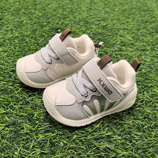 开心娃2025冬季小童魔术贴加绒学步鞋男女童轻便软底防滑休闲鞋子