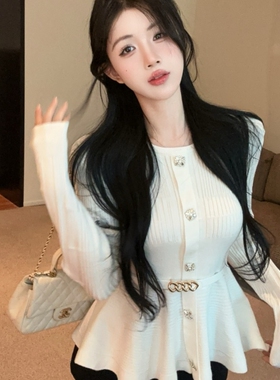法式轻奢名媛风针织毛衣2025早秋新款高级感休闲百搭显瘦上衣