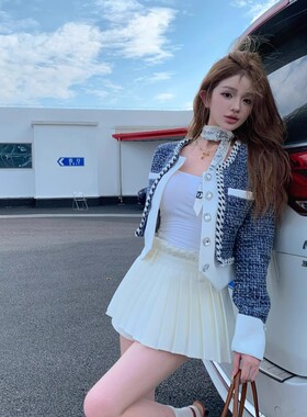 富家千金小香风外套女秋冬2025新款高级感小个子名媛短款夹克上衣