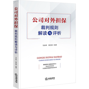 公司对外担保裁判规则解读与评析 马永林,蔡正建 编 司法案例/实务解析社科 新华书店正版图书籍 法律出版社