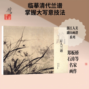 清人兰谱 湖山书画 编 尺幅适宜 装帧精美 图片清晰 书画爱好者临摹研学的优秀素材 浙江人民美术出版社