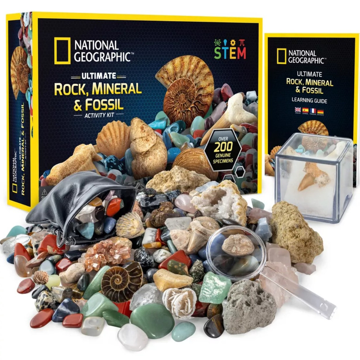 正版国家地理 Rock Mineral Fossil岩石矿物和化石儿童STEM挖掘包