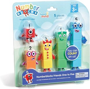 hand2mind启蒙积木魔法方块Numberblocks 1-5人偶玩具