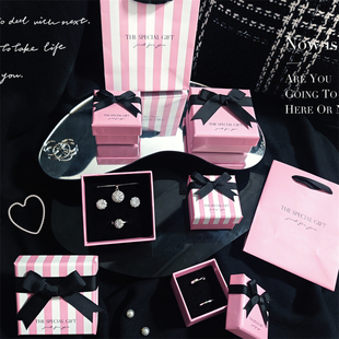 新品~维秘甜酷风~饰品盒项链耳环包装盒手镯戒指耳钉手链串首饰盒