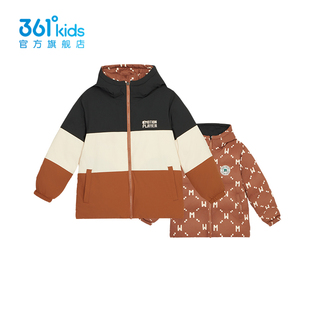 【商场同款】361童装男童两面穿羽绒服2025冬季新款保暖舒适锁温