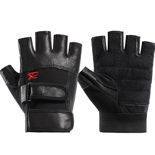 真羊皮半指手套男款健身户外运动骑行机车防护战术防滑露指摩托车