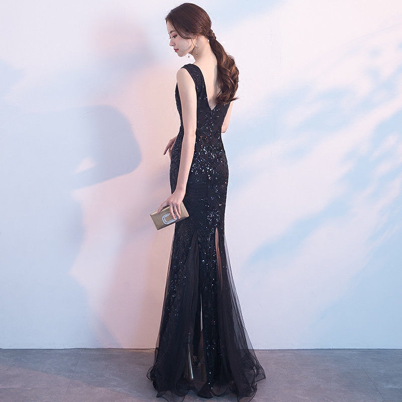 晚礼服女2019新款宴会高贵气质性感鱼尾黑色显瘦高端年会礼服长款|ruв категории Женская одежда, Cвадебные платья, платье/вечернее платье - от Buy2taobao.com для оказания профессиональной услуги покупки агента Taobao