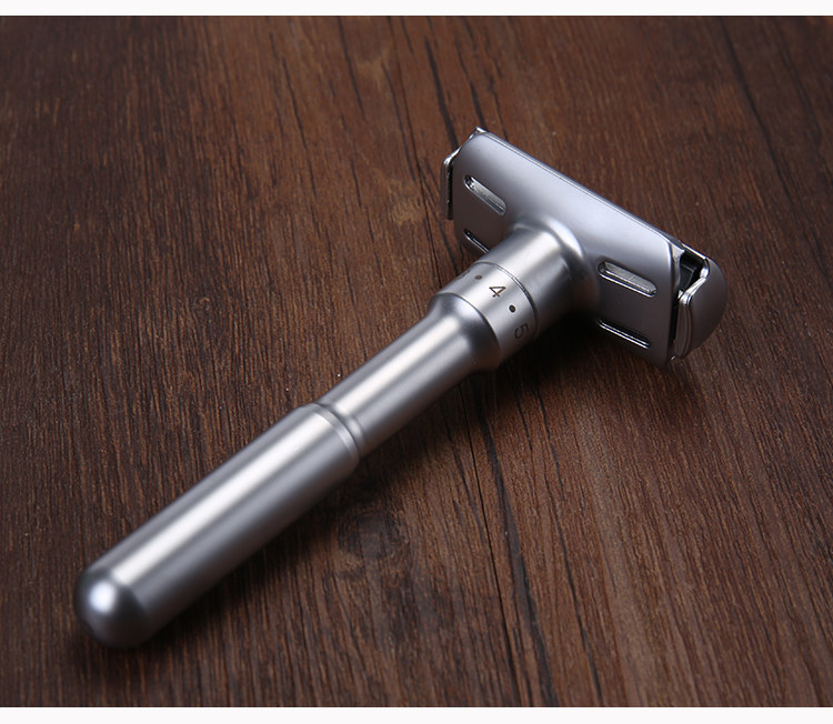 名士剃须刀手动刮胡刀男士升级款可调锋利度水洗不锈老式双面刀架