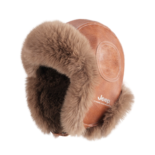 JEEP吉普雷锋帽皮毛一体男冬季加绒保暖女东北防寒装备滑雪帽帽子