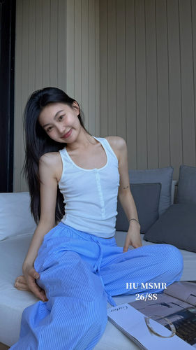 HUMSMR夏新品休闲简约基础百搭纯色背心吊带上衣女C1566