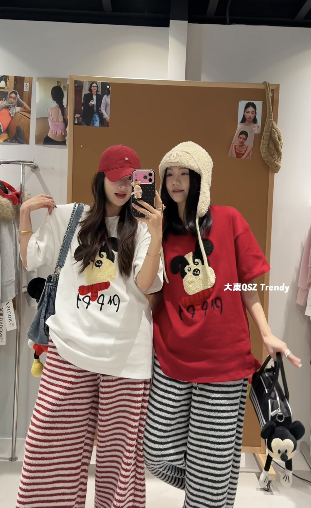 大東冬新款卡通毛领绣小狗设计感宽松休闲加厚磨毛短袖T恤7203