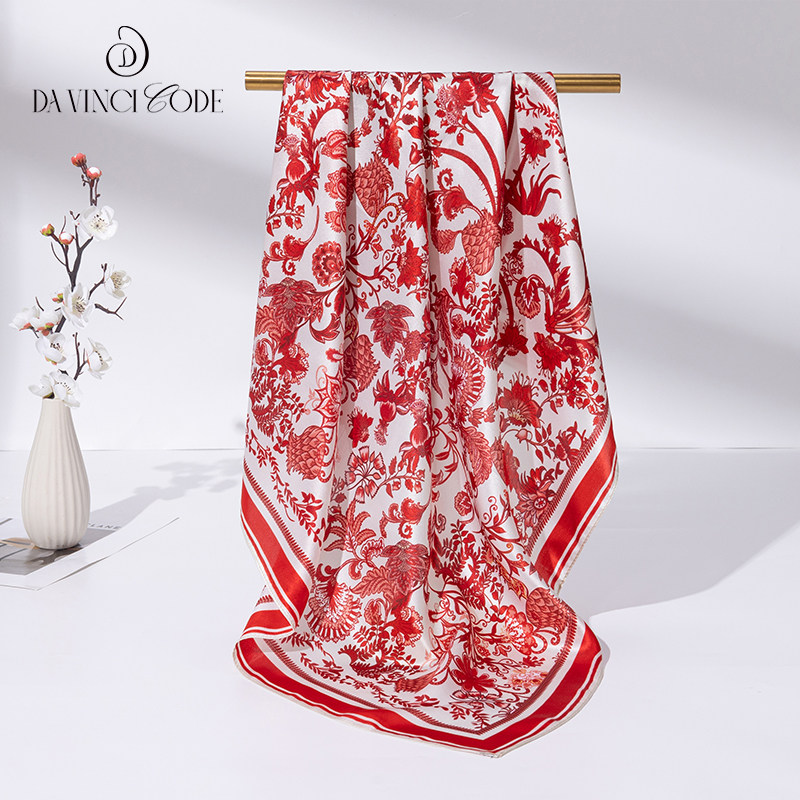 达芬奇密码100%真丝中方巾女2025秋冬高级感丝巾系脖围巾实用礼物,服饰配件/皮带/帽子/围巾,围巾/丝巾/披肩,淘宝优惠券,粉丝福利购,淘宝优惠卷