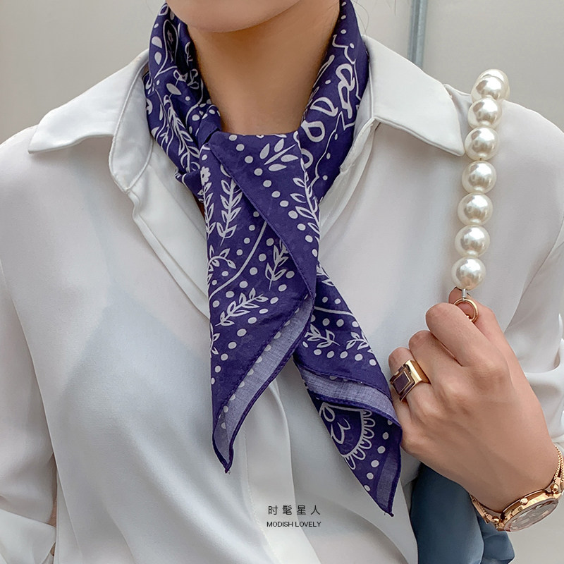 方巾潮牌 丝巾女70x70夏天男冬季街头手腕ins围巾春秋薄发带领巾