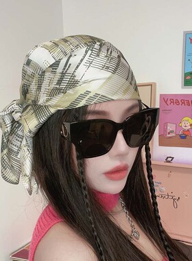 美式辣妹丝巾抹胸方巾嘻哈头巾男