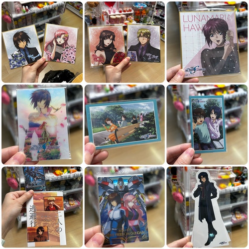 现货！日谷中古seed基拉阿斯兰拉克丝卡嘉莉垫板明信片立牌特典