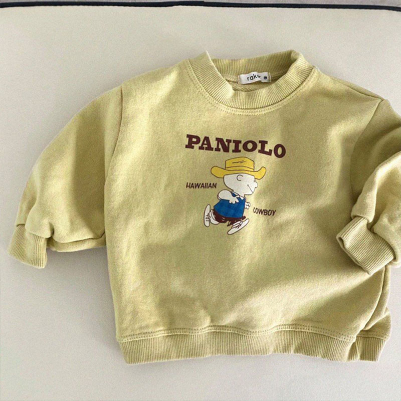 儿童秋季新款橄榄绿条纹棉上衣