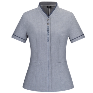 保洁员工作服女物业售楼部酒店保洁工作服短袖夏装宾馆客房服务员