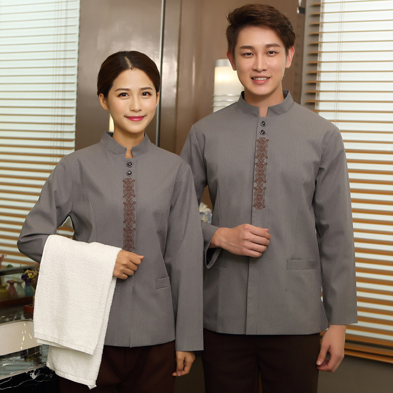 保洁服长袖酒店宾馆客房家政物业服务员工作服秋冬制服清洁阿姨服