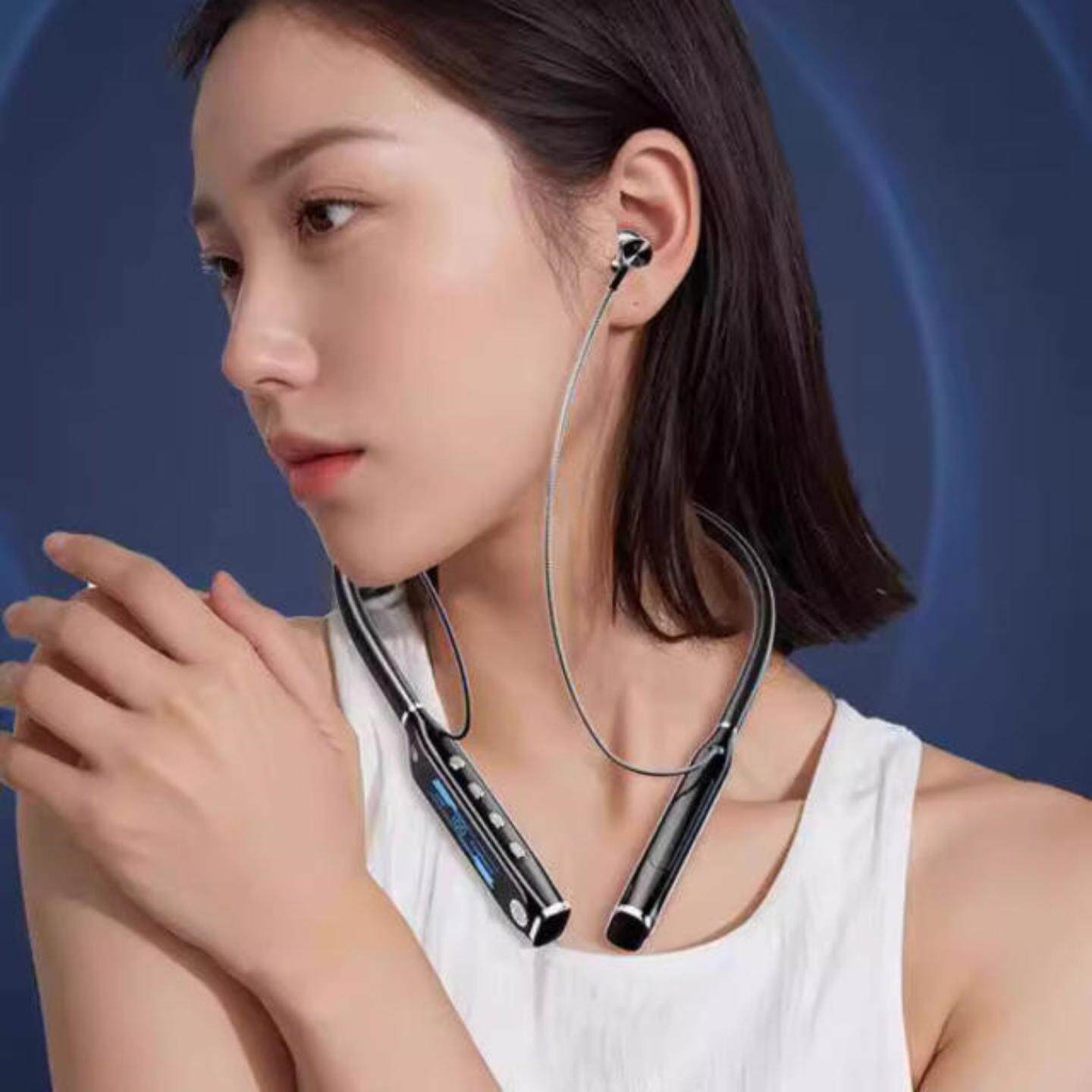 挂在脖子上蓝牙耳机式耳机无线颈