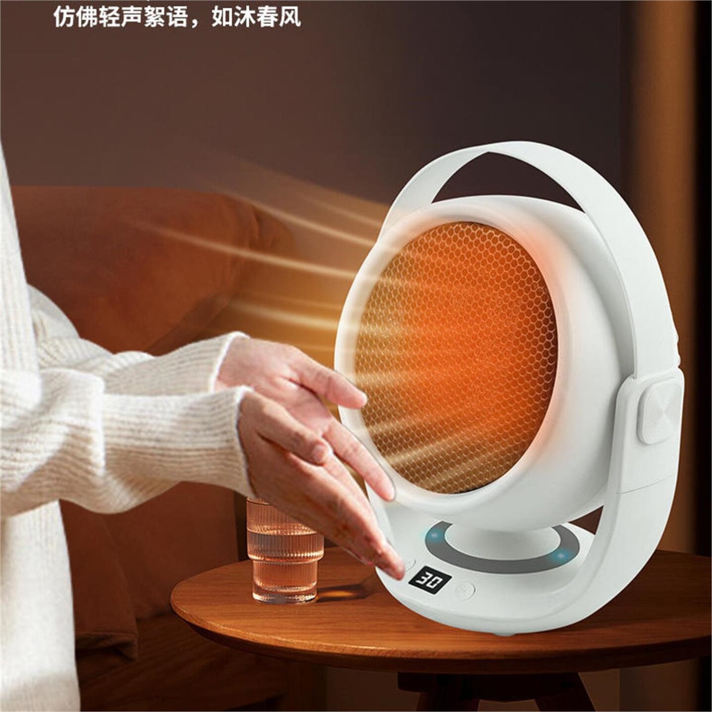 电热吹风暖机小型跨境爆款暖风机家用大功率小型取暖器桌面便携