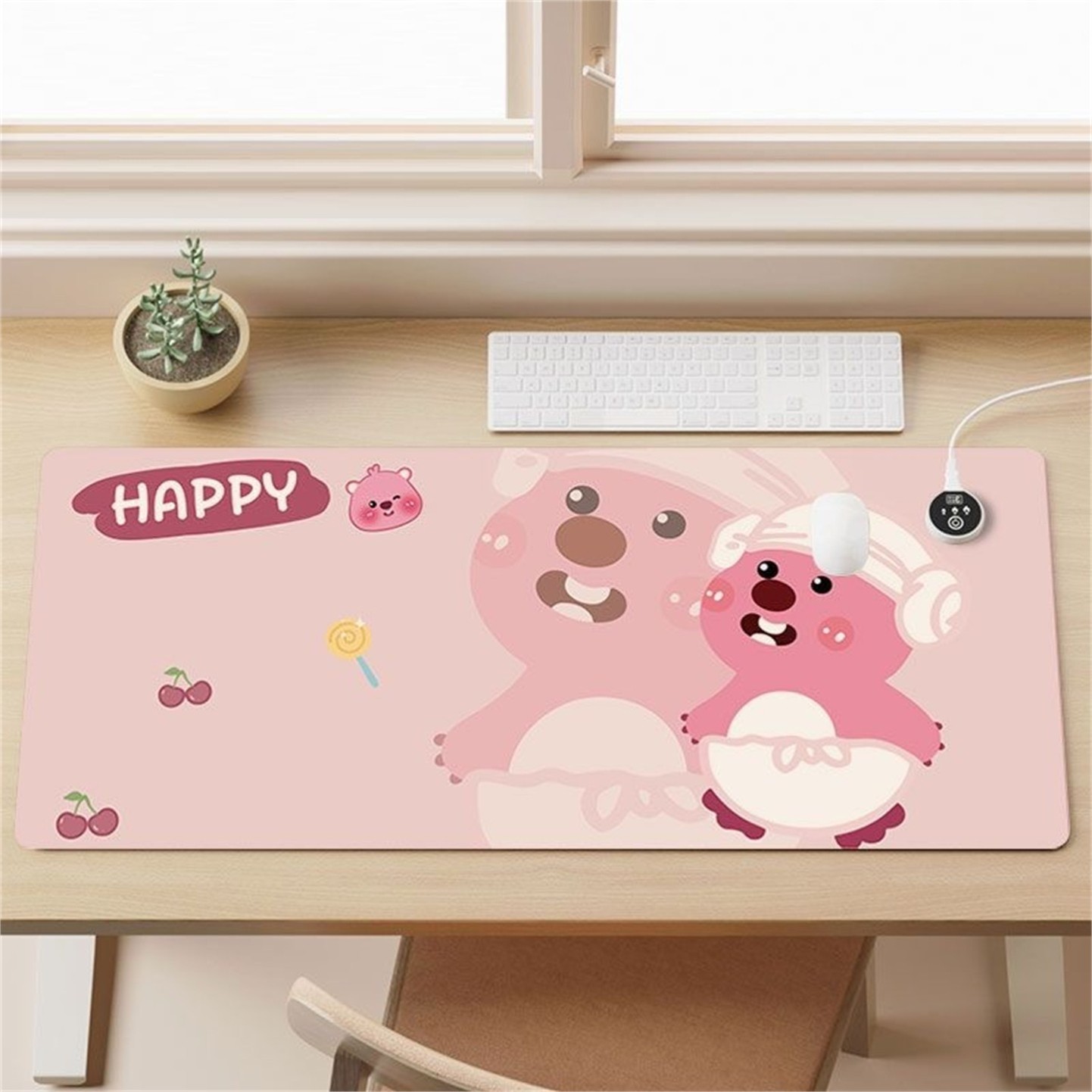 儿童写作业加热垫可爱卡通loopy加热鼠标垫发热保暖暖手垫办公电