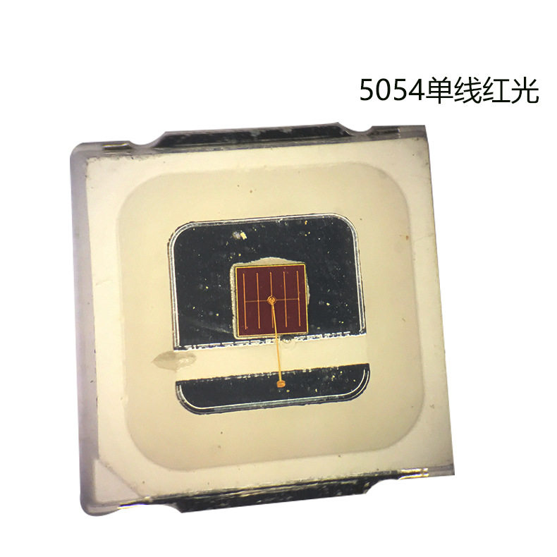 1w3串9v光源暖白红 蓝光单线5054 led高亮晶元私模5054美甲灯珠