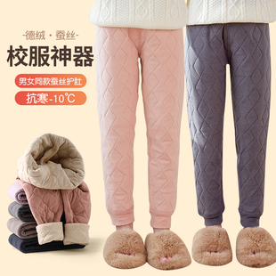 女童校服神器棉裤内搭加绒内穿裤子秋冬季学生加厚男款儿童保暖裤
