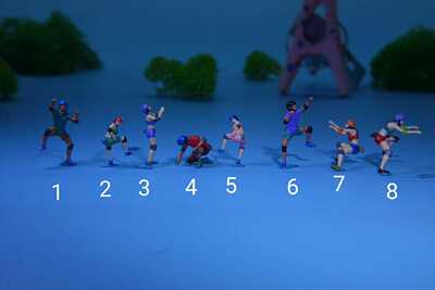 小比例室内攀岩小人模型