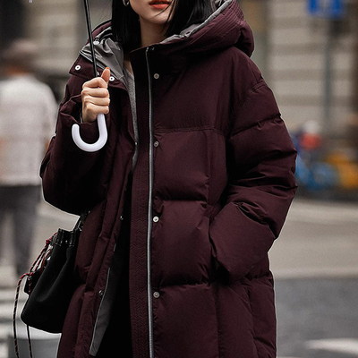 超保暖！减龄撞色95白鹅绒羽绒服