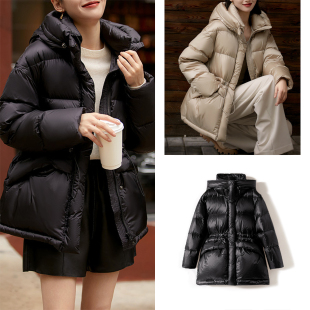 温暖入冬！蓬松度750+95白鹅绒羽绒服高端中长款冬季加厚鹅绒服