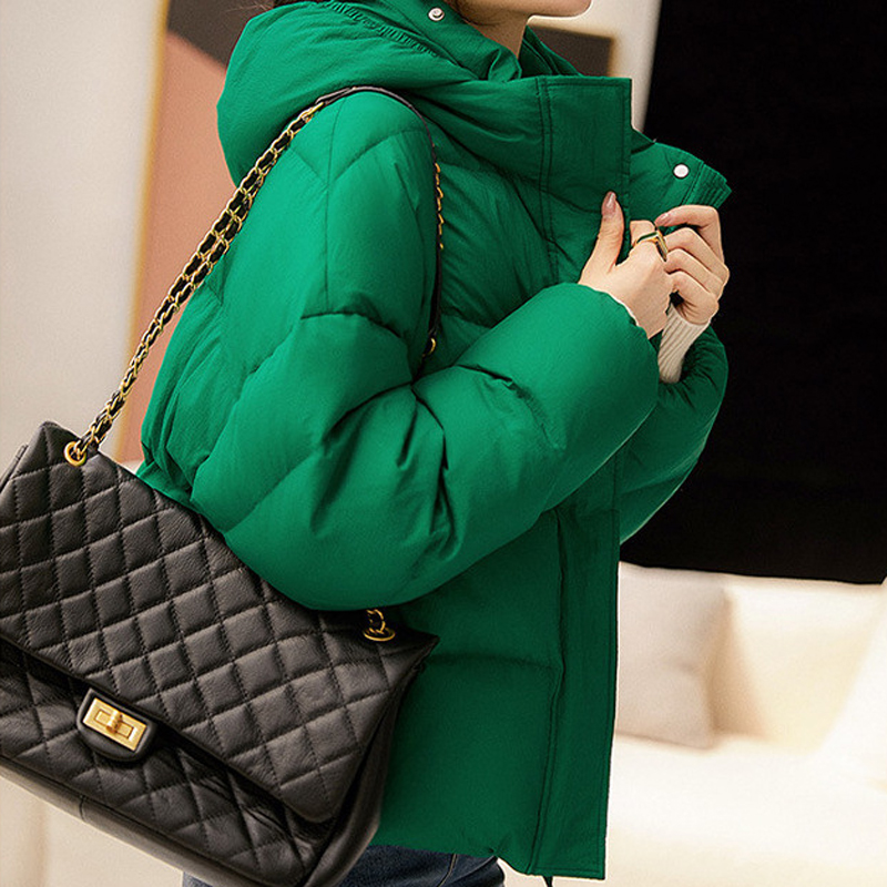 无畏严寒!超暖连帽短款鹅绒服