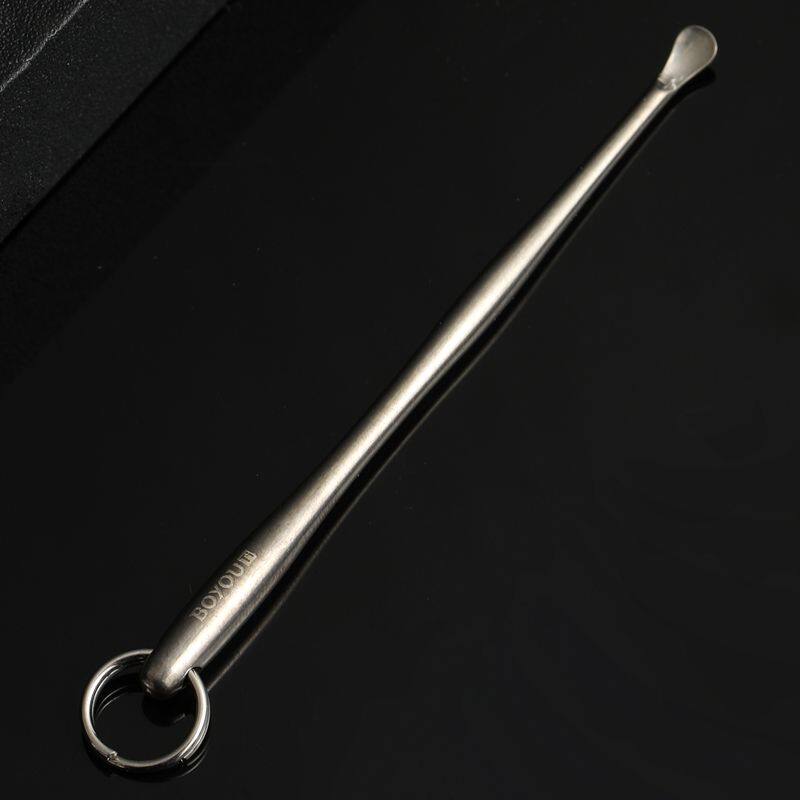 【清洁高效】正品博友钛合金挖耳勺老式实心采耳工具男女耳扒便携