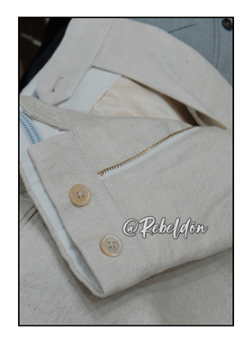 Rebeldon 2025AW人字纹亚麻原色 那不勒斯西裤爱穿衣服的让先生