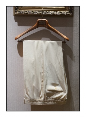 让定制RTions 杏仁色再生纤维超宽休闲裤