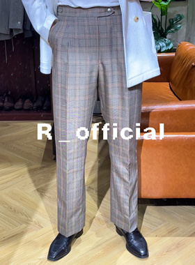 爱穿衣服的让先生 羊毛亲王格那不勒斯调节扣西裤 硬挺廓形