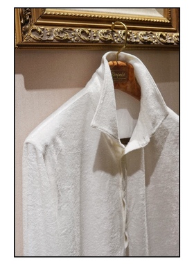 RTions让定制 男士白色纯棉毛巾polo 爱穿衣服的让先生