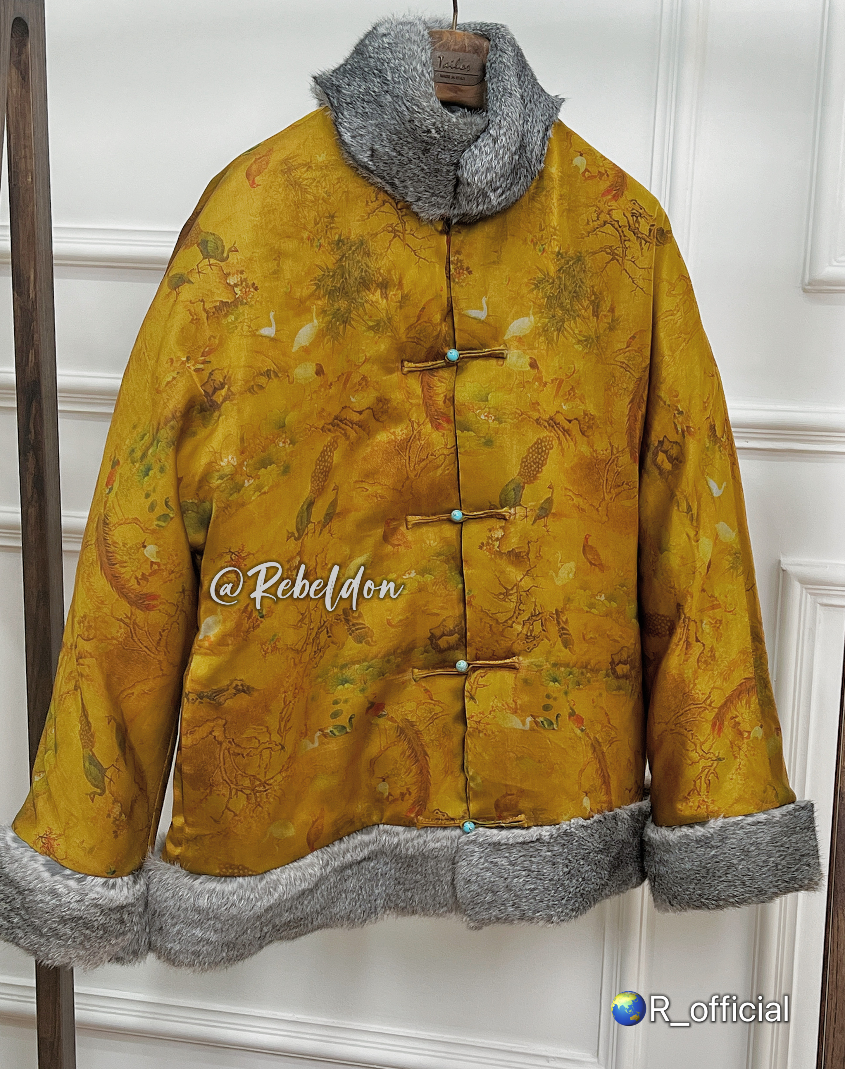 爱穿衣服的让先生 Rebeldon 客定 香云纱 鼎级白鹅绒 狐狸毛