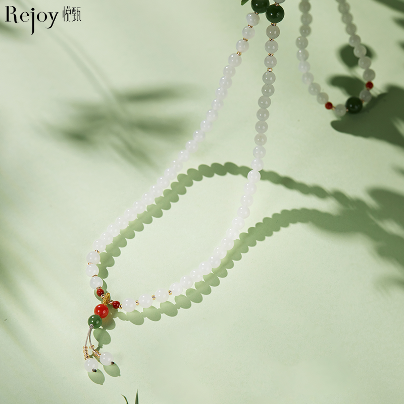 悦甄108珠和田玉项链/手串