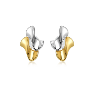 悦甄18K金  K白 真多麻珍珠耳夹 玲珑