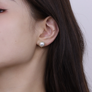 直播间专享直降 扁圆形11 经典 18K金干枯玫瑰色耳夹 12mm 款