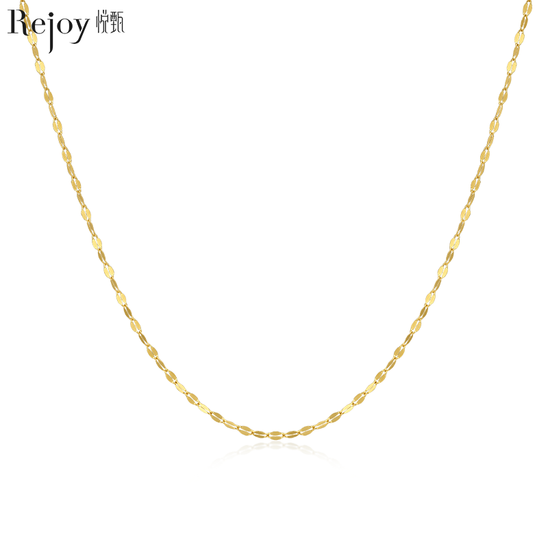 悦甄Reojy14k金波光潮金项链锁骨