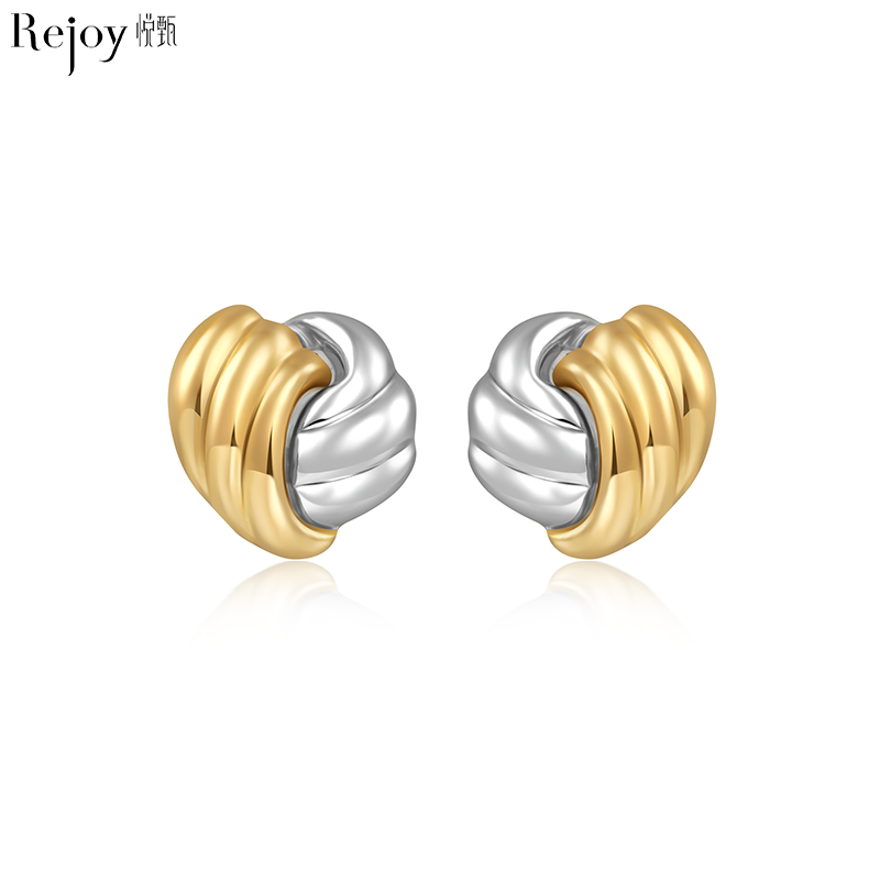 悦甄10k金素金耳夹双翊