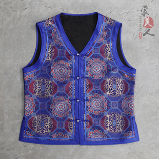 蒙古族马甲男款传统民族服装男士民族风坎肩蒙古元素日常服饰