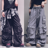 休闲街舞运动百搭宽松紧腰长裤 裤 子 中大童高阶多口袋工装 冷大娘