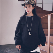 上衣亲子款 冷大娘 男女中大童毛线针织喷色渐变毛衣秋冬百搭毛衫