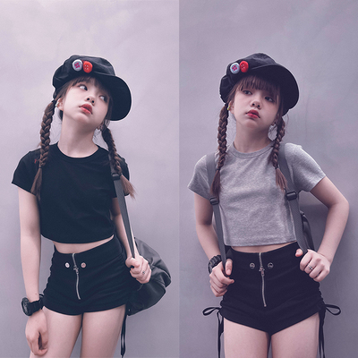 冷大娘定制爵士短袖高腰T恤